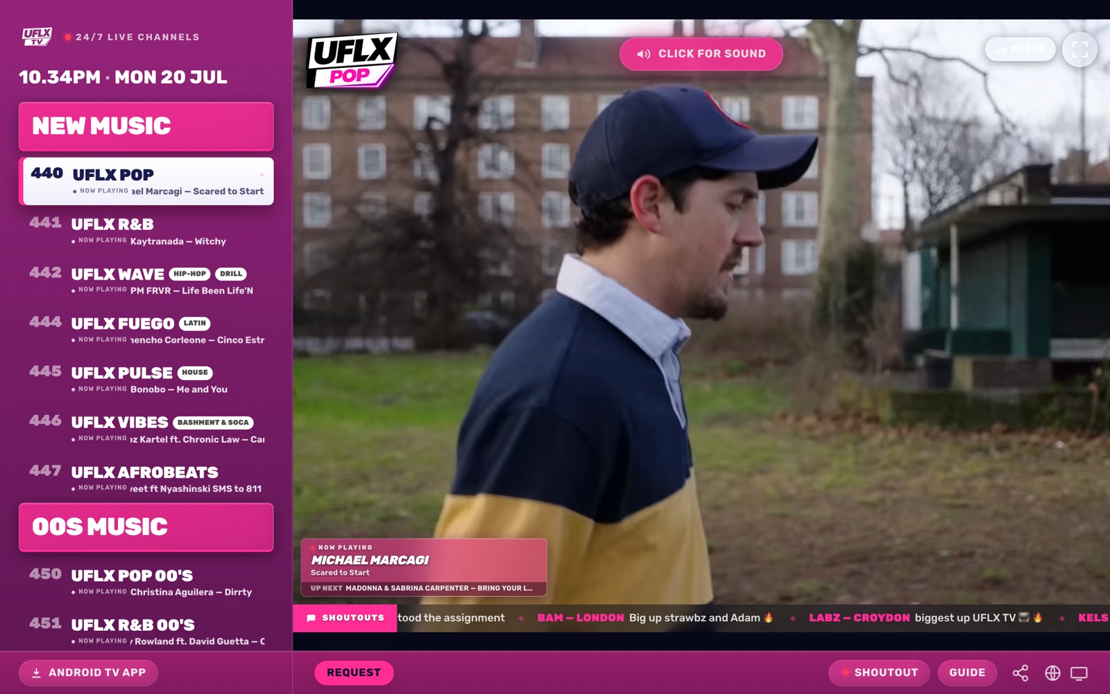 UFLX.tv 24/7 music channels